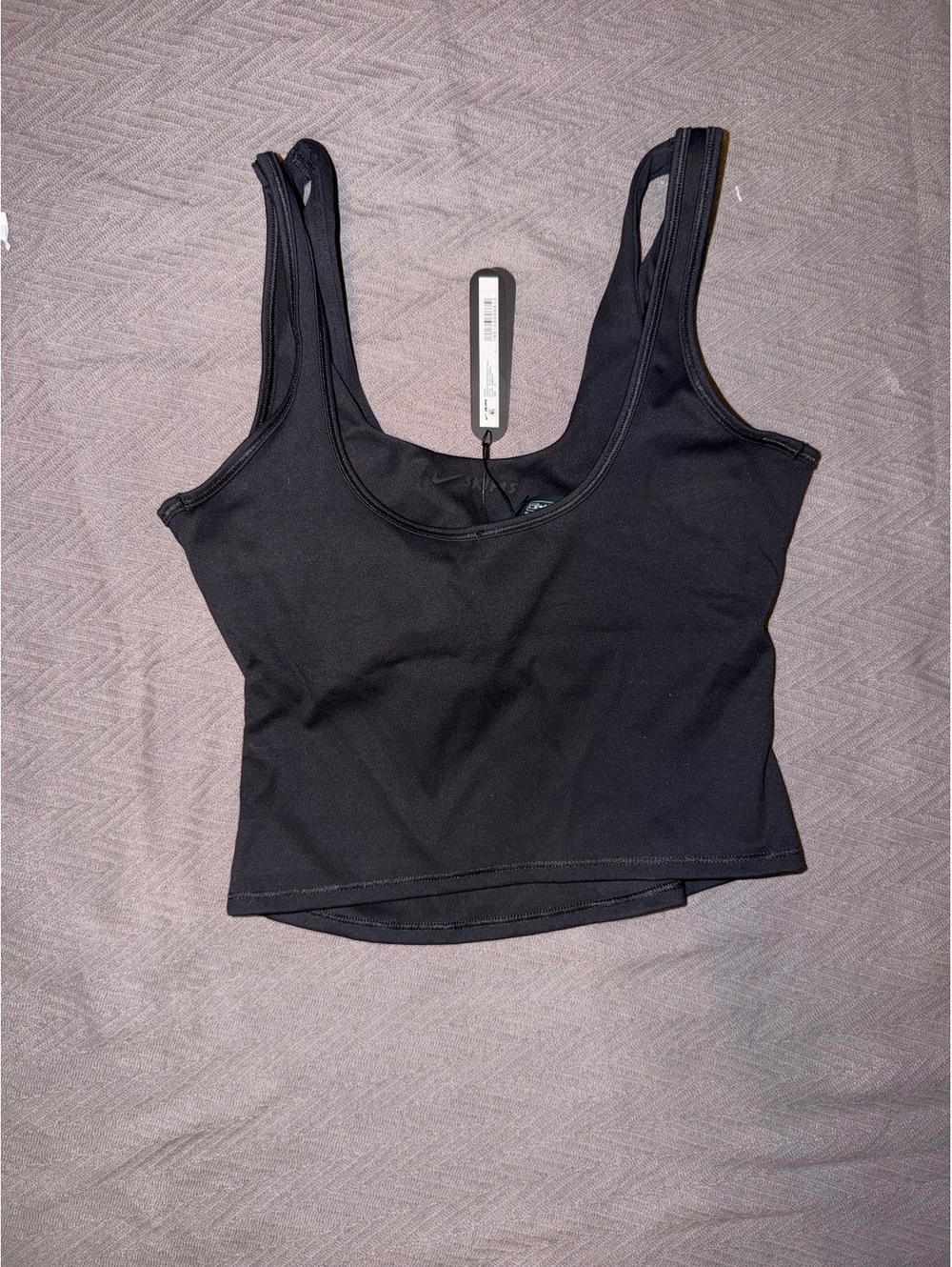 Nike Skims Matte Double Strap Scoop Tank Top in Obsidian, Size M
